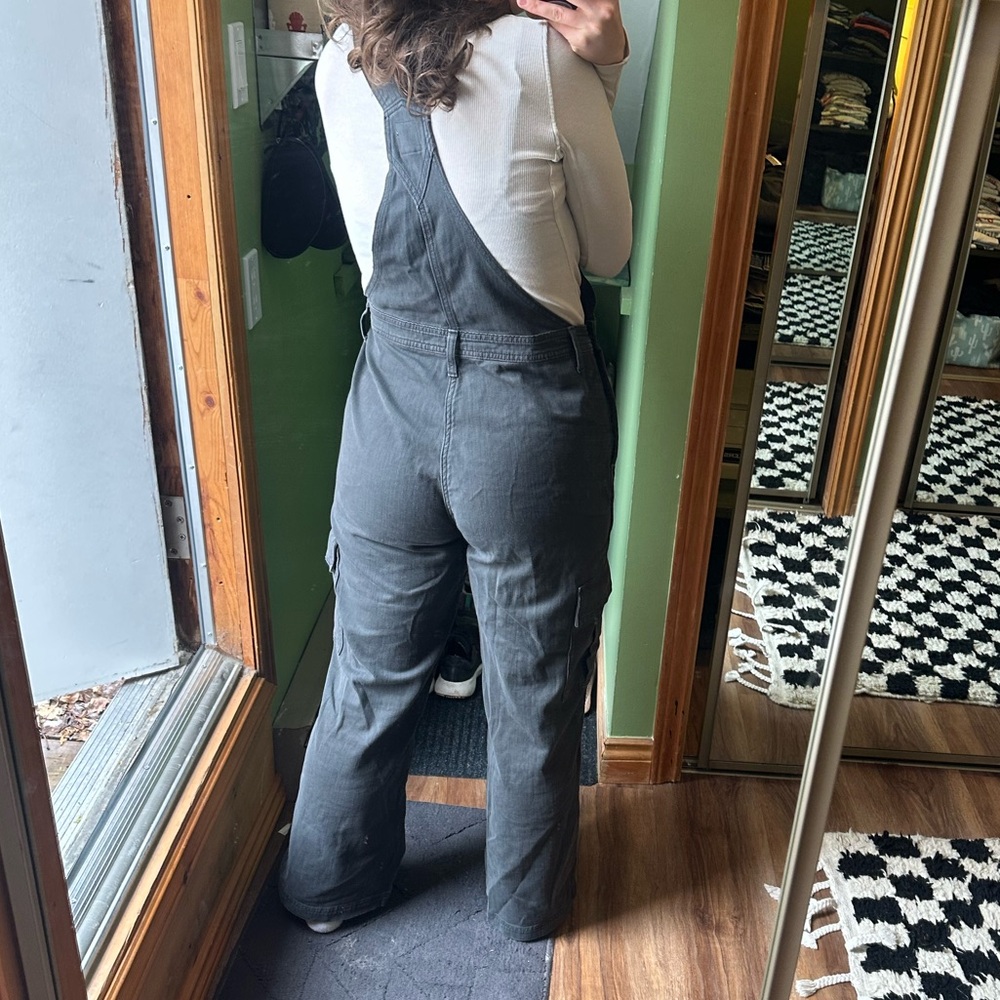 Aerie Women's Black/ Grey Overalls - Picture 3 of 9